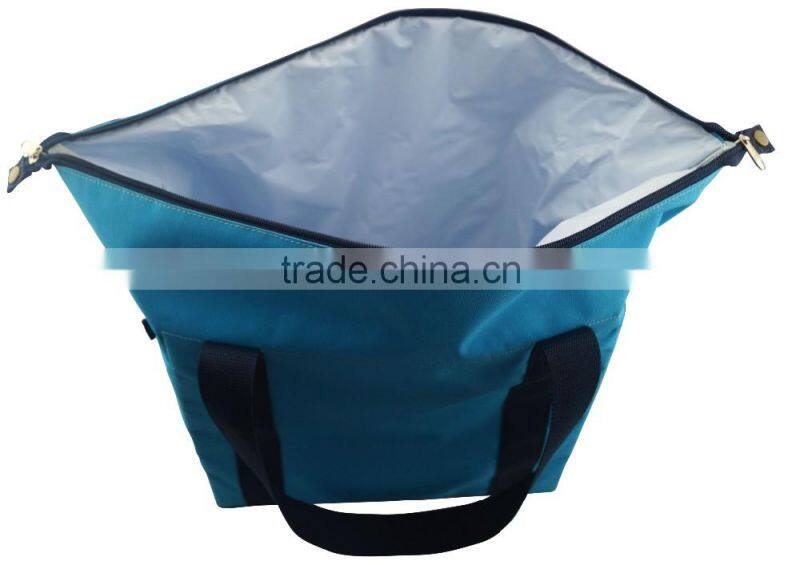 insulated cooler lunch tote bag with zipper closure