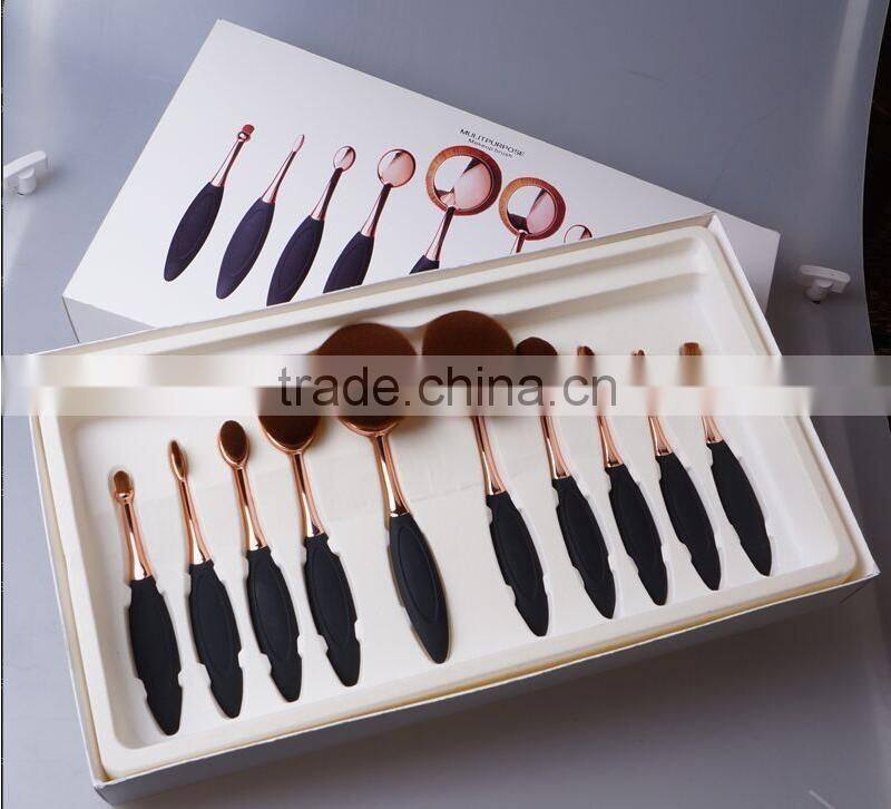10 pieces rose gold mermaid makeup brush kits cosmetics make your own brand