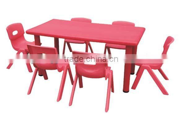 School plastic table and chair set for kids