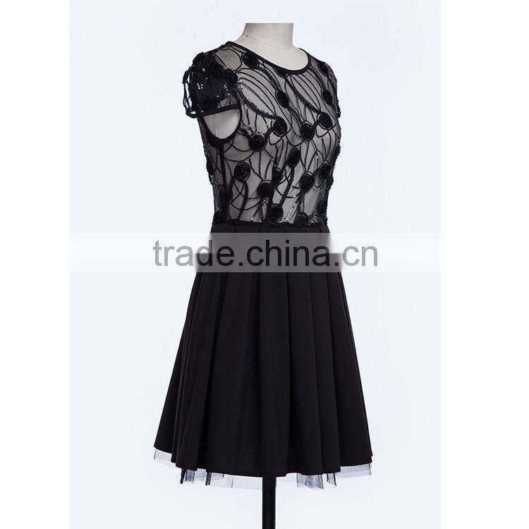 Free sample New fashion OEM Customized sizes latest dress patterns party wear western chiffon dress for lady