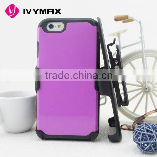 Cell phone belt clip stand case for apple iphone6 4.7'