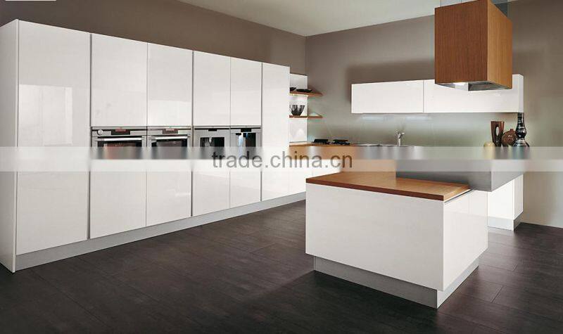 customized white high gloss kitchen cabinet
