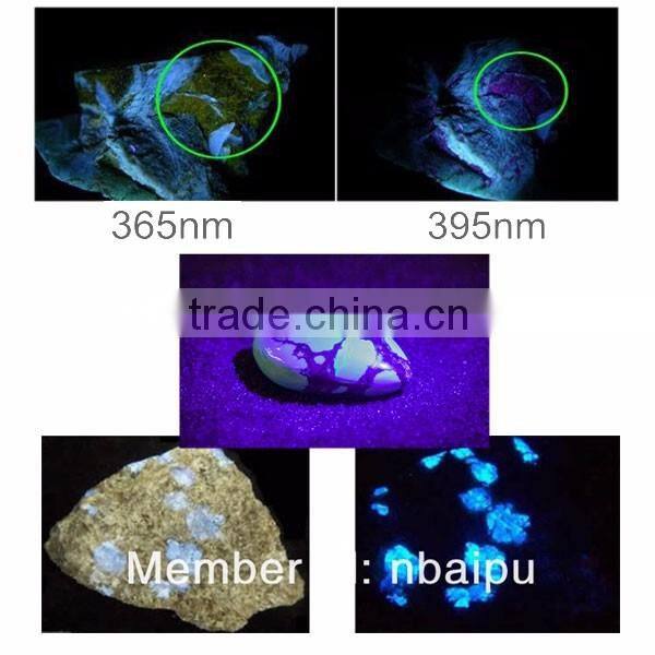 9 led 365nm uv flashlight for detecting fluorescer in cosmetics and baby stuff, Counterfeit Banknotes, Minerals, diamonds
