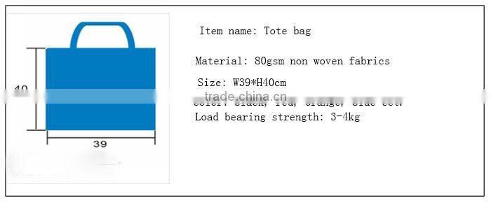 environmental tote non woven bag with logo print