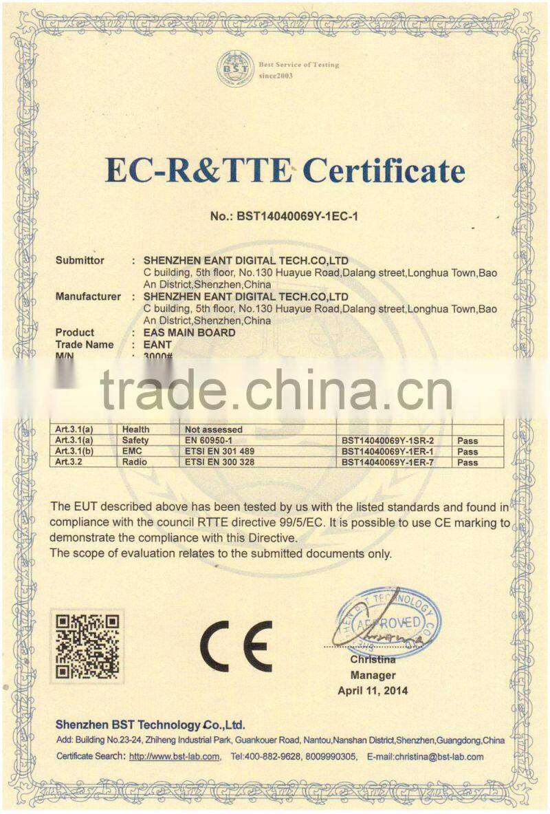 Black Round Security Ink Tags for Retail Loss Prevention