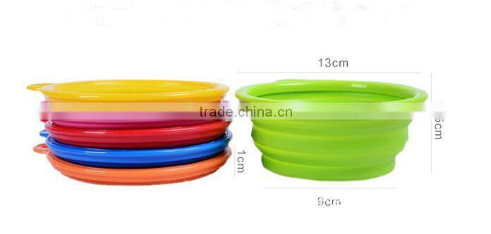 wholesale foldable Dog Silicone/plastic pet bowl