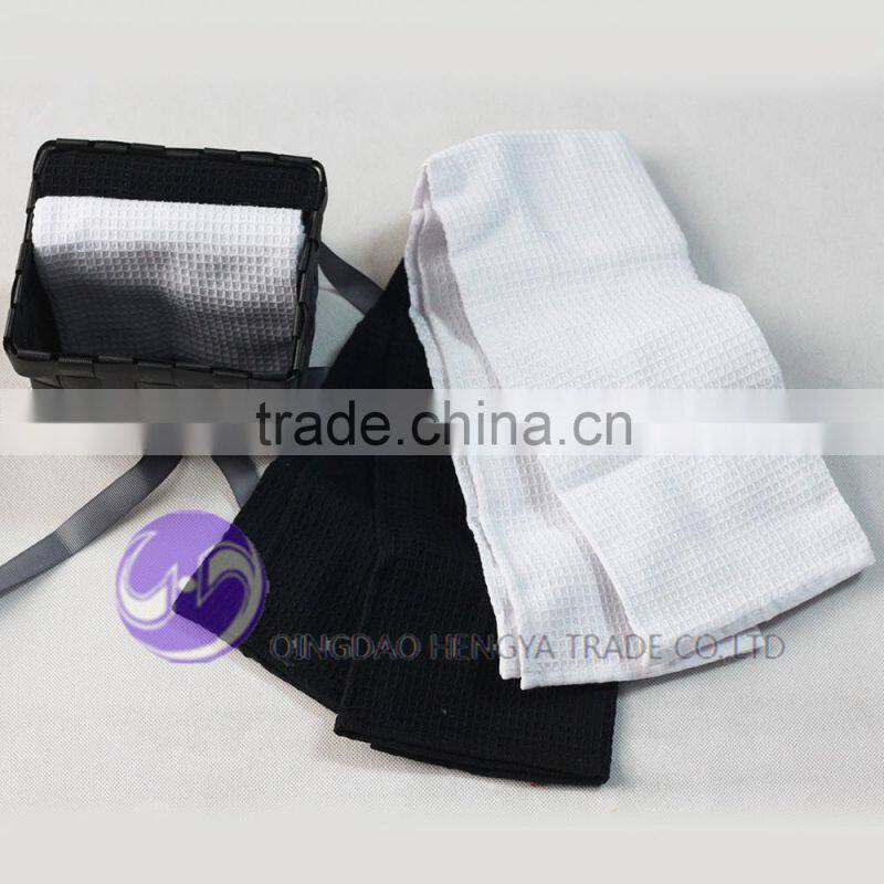 China Manufacturer wholesale yarn-dyed waffle weave cotton gift packaging kitchen towel