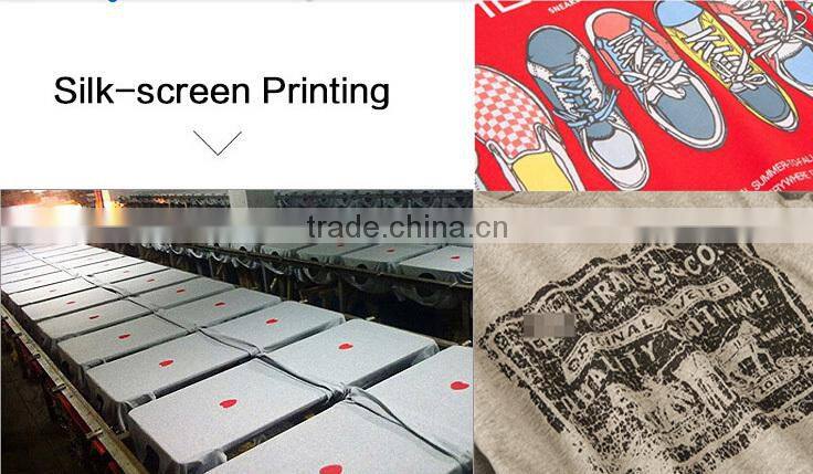 Custom Silk Screen Printing 100% Cotton T- Shirt