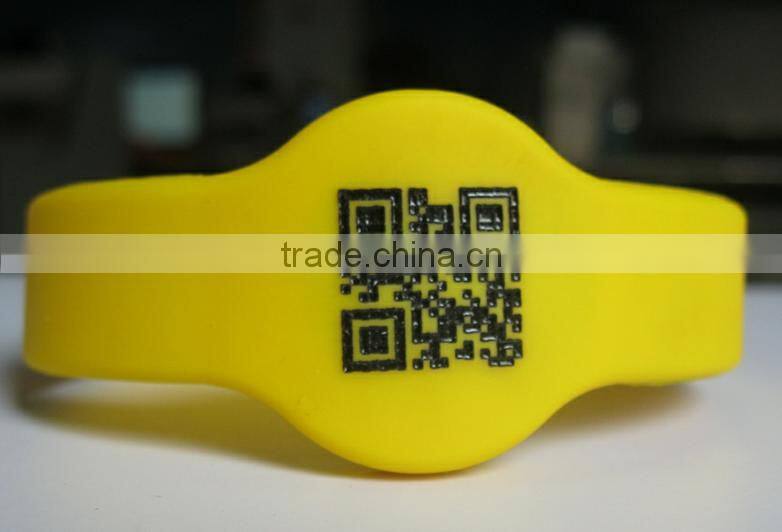 Waterproof rfid silicone bracelet china supplier