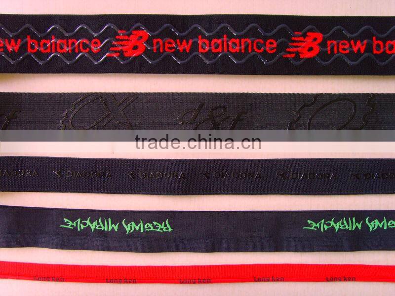 Silicone printed logo tape