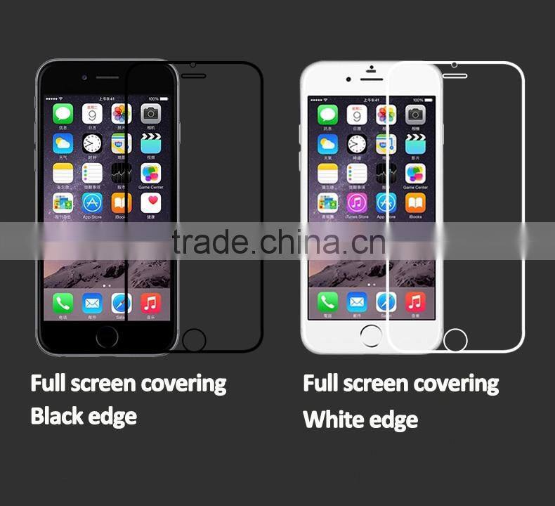 Full screen protector frame 9H 2.5D 0.3mm tempered glass protector for Iphone6 wholesale