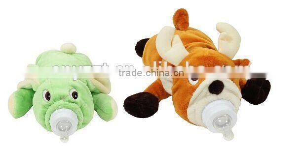 Hot Water Bottle Animal Plush Cover,Plush Baby Milk Bottle Cover,Custom Plush Cow Hot Water Bottle Cover