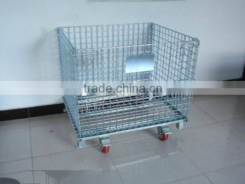 Foldable&Stackable Heavy Duty Wire Mesh Container