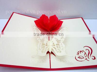 Merry Christmas & little girl 3d pop up card