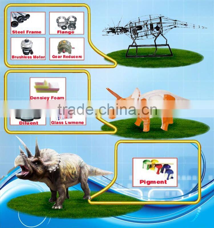 Amusement park robotic dinosaur model
