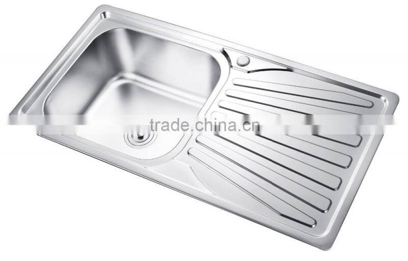 SC-108 Kitchenware with drainer heat handmade stainless steel sink table