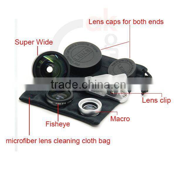 0.4x Super Wide Angle Detachable Clip on Lens for iPhone 4 4S 4G 5 5G 5S 5C Samsung Galaxy S2 I9100 S3 I9300 S4 I9500 Note1/2/3