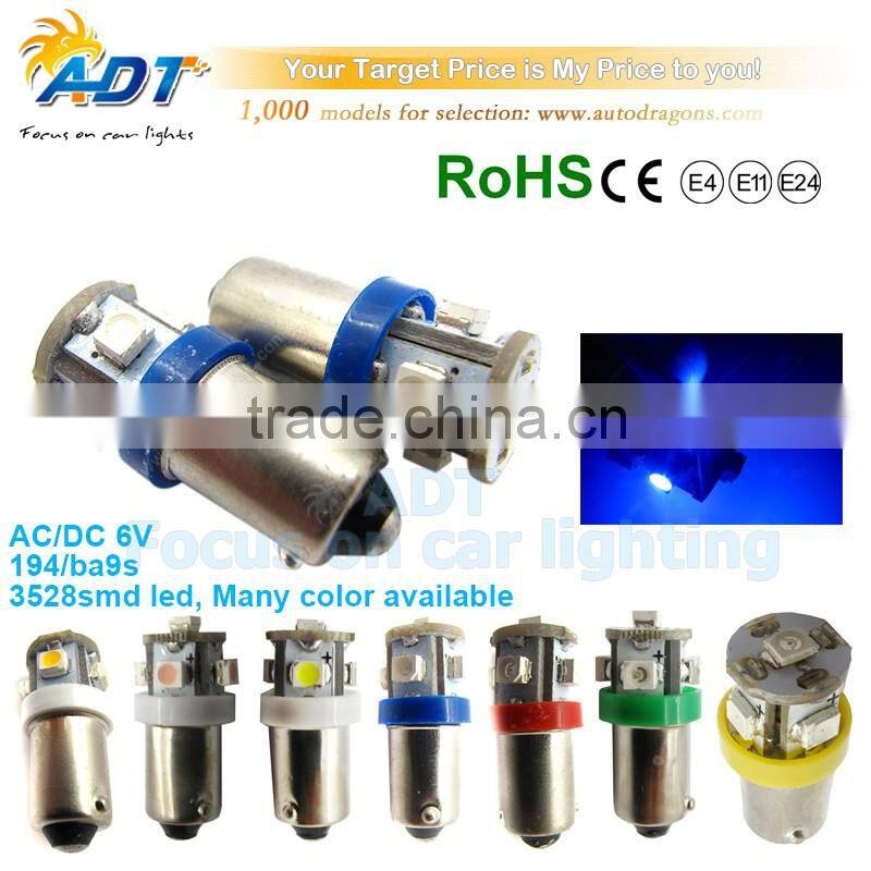 6.3V AC DC 3528 SMD pinball LED bulb BA9S