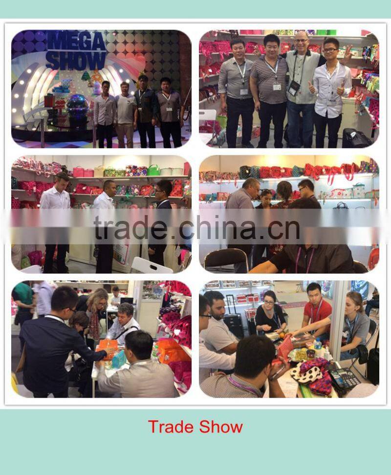 Luxury PU double zip cosmetic bag for travel