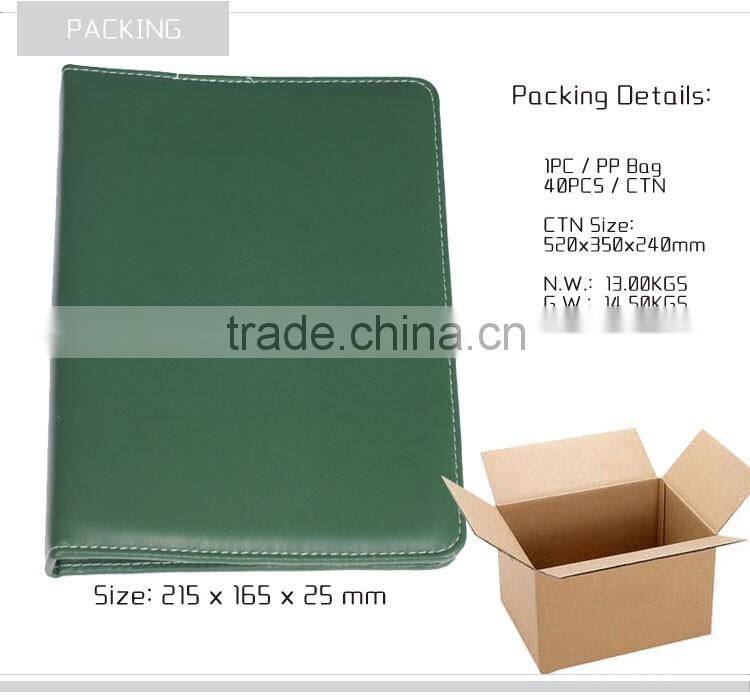 Custom gift A5 conference document leather presentation file folder
