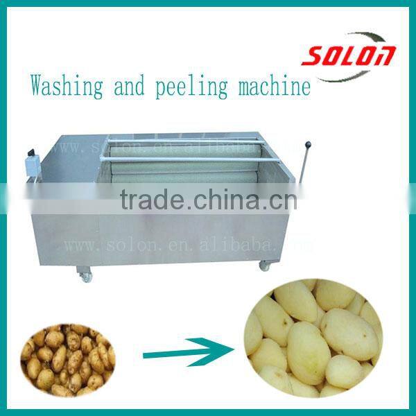 Industrail roller washing machine/peeling machine for vegetables