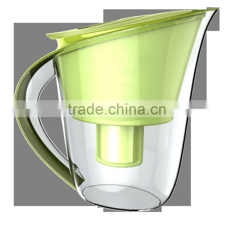 2015 hot sale New design low negative water jug alkaline water filter pitcher
