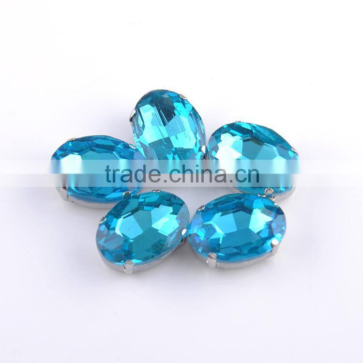 Oval ornaments rhinestones sew on chaton decorative shoe crystal stones