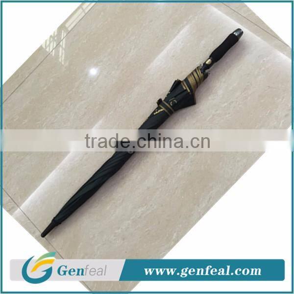 27 inch Big Size Straight Golf Umbrellas with printed logo for brand promotion