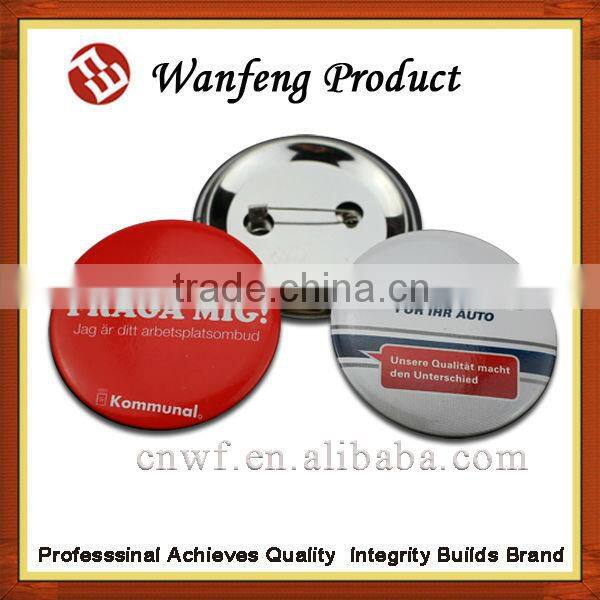 professional factory produce free design tin botton badge for trade