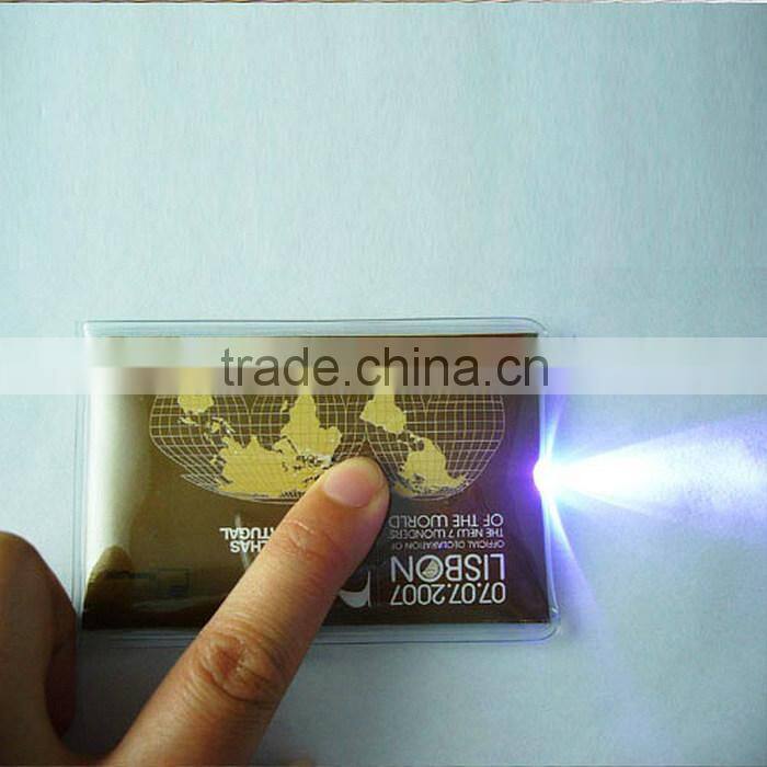 Promotional gift PVC custom led card light