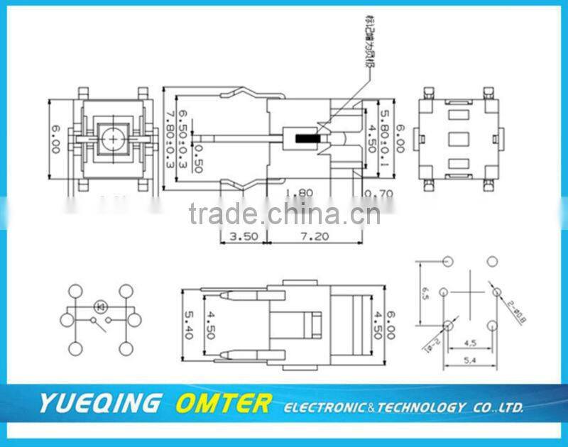 TS0672-0723c-b 4 pin tact switch