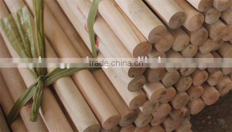 Natural eucalyptus wood round broom stick