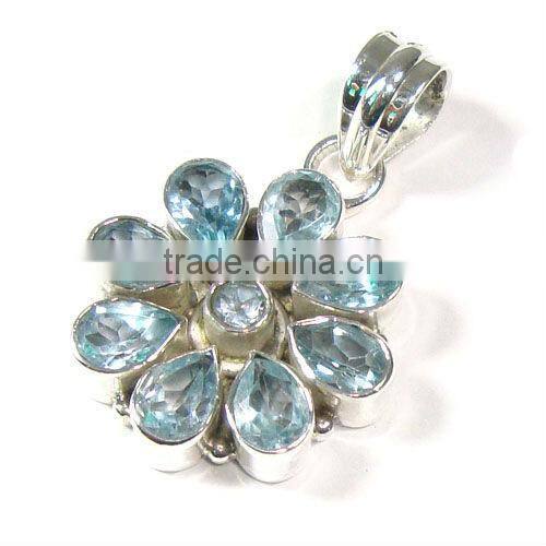 925 semi precious turquoise gemstone jewelry fashion pendant