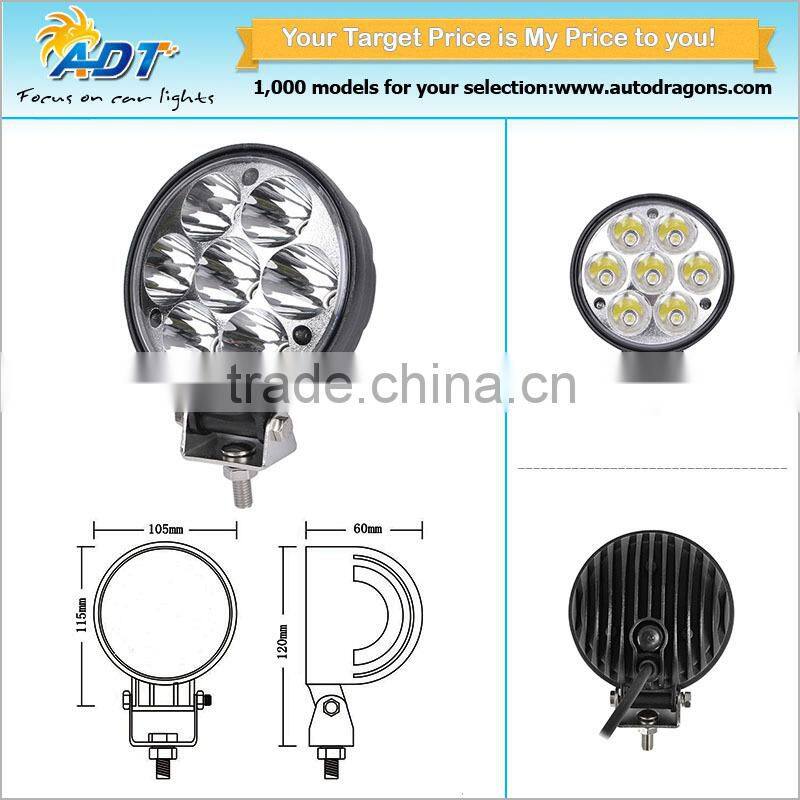 2016 hot sale 10-30V 21W Led Work Light Boat Car Truck Lamp offroad SUV UTE ATv