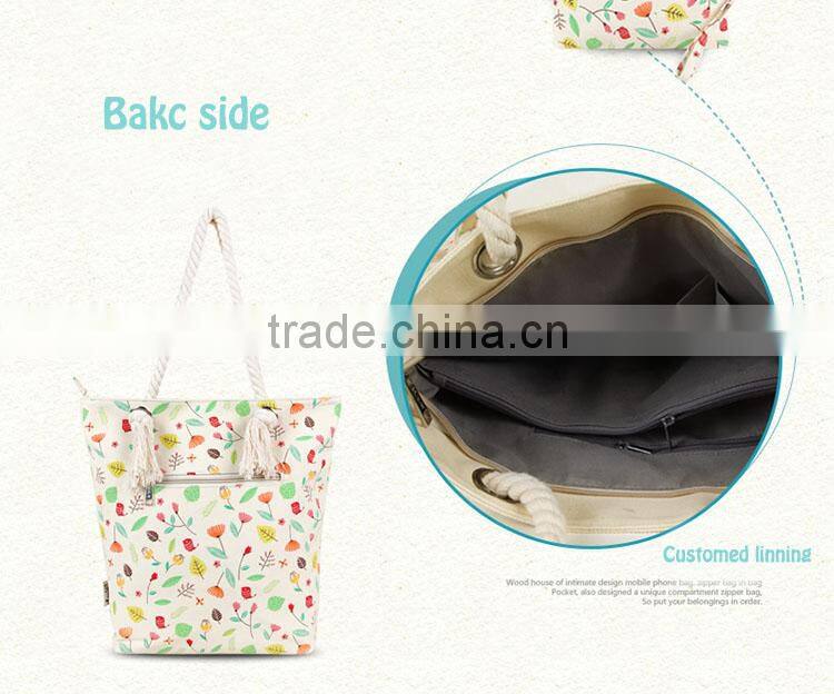 BA-1363 Shenzhen Kangjiaxu Fashion New Arrival Brand Cotton Canvas Shopping Bag Designer Handbag
