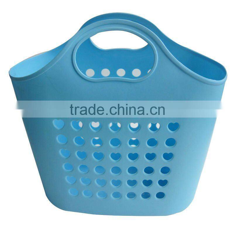big size plastic laundry basket with holder
