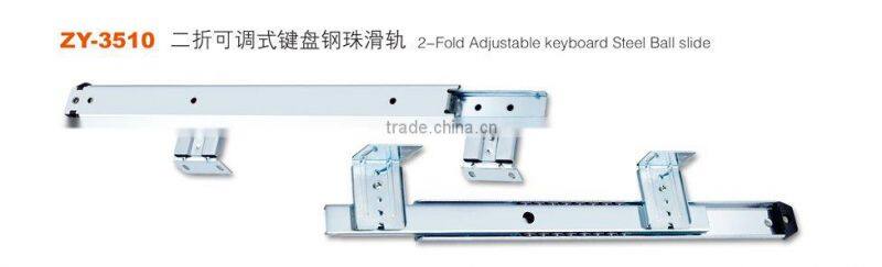 ZY:35MM (1.0 x 1.0 ) 2-Fold Keyboard Steel Ball Slide