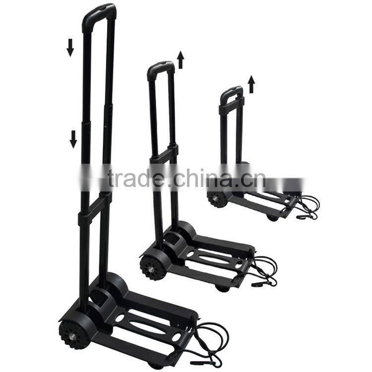 Lightweight luggage metal folding cart /Portable folding shopping luggage trolley/Multi-function telescopic folded shopping cart