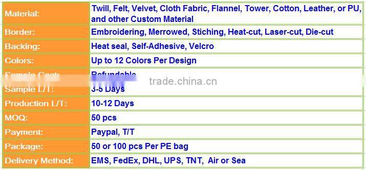 Vivid Felt Ground Hand Made Embroidery Fabric Label Badge