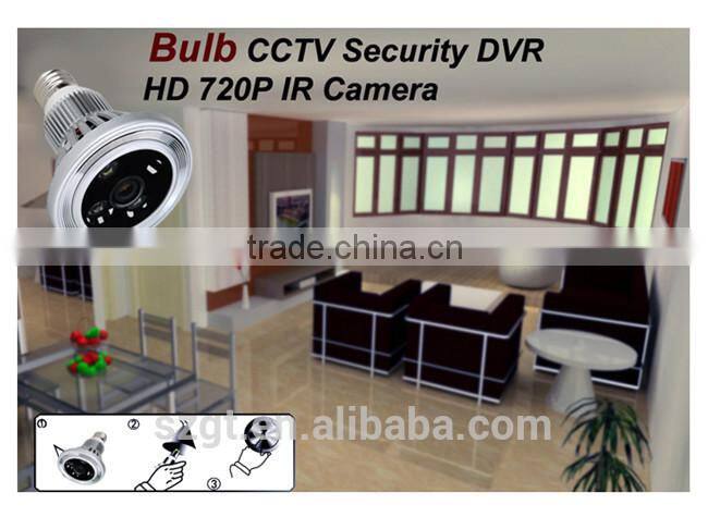 HD PIR motion detection DVR home and floor seturity night vision bulb dvr security cctv camera