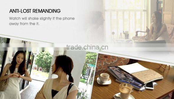 Multi-straps Classic style Noble and elegant android bluetooth smart watch with italian calfskin leather strap