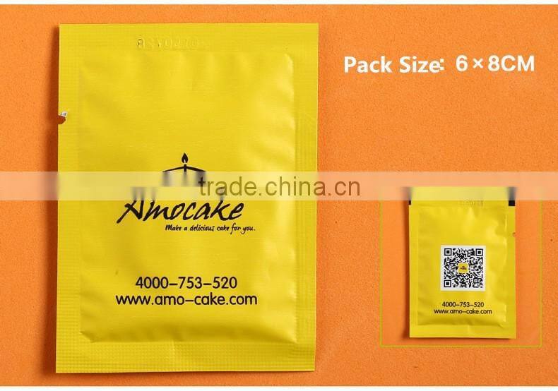 Four Sealed Small Mini Sachet Wet Refreshing Facial Wipes 6*6cm