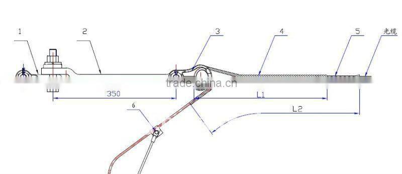 spiral rod of tension set for OPGW