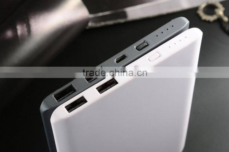 Most fashionable in America market 10000mah high capacity dual usb power bank with LED indicator