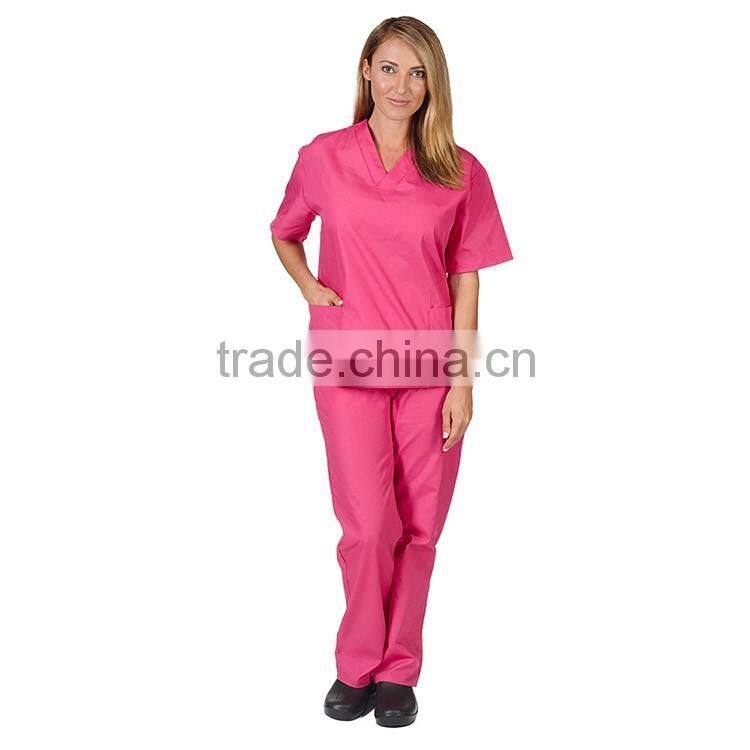 women's scrub uniform/hospital nursing suits/uniform clinical medical sets/custom antimicrobial medical scrubs