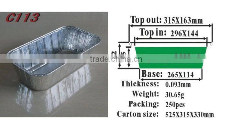 12 inches aluminum foil container for food C113