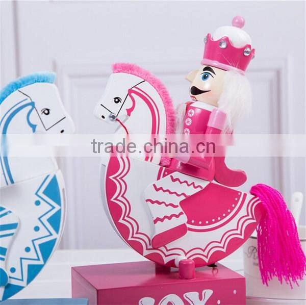 Wooden nutcracker decoration items christmas promotive gift