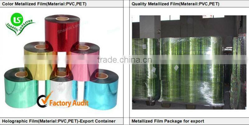 Colorful PVC Metallized (All Type,Size,Requirement Can Meet )