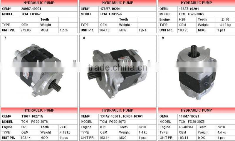 FD20-30Z5 Forklift Hydrualic Pump,Shimadzu/Kayaba/TCM Pump 117M7-10321