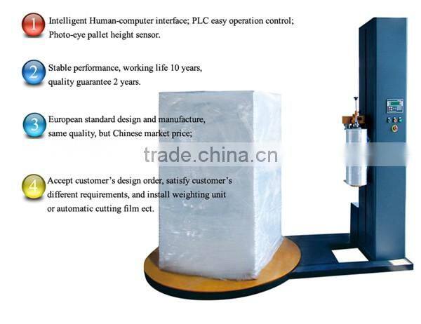 Ecnomic cost semi-auto pallet stretch wrapper